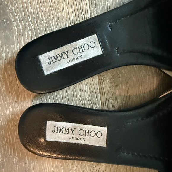 Jimmy Choo Black Embellished Slide Sandals - Picture 3 of 6